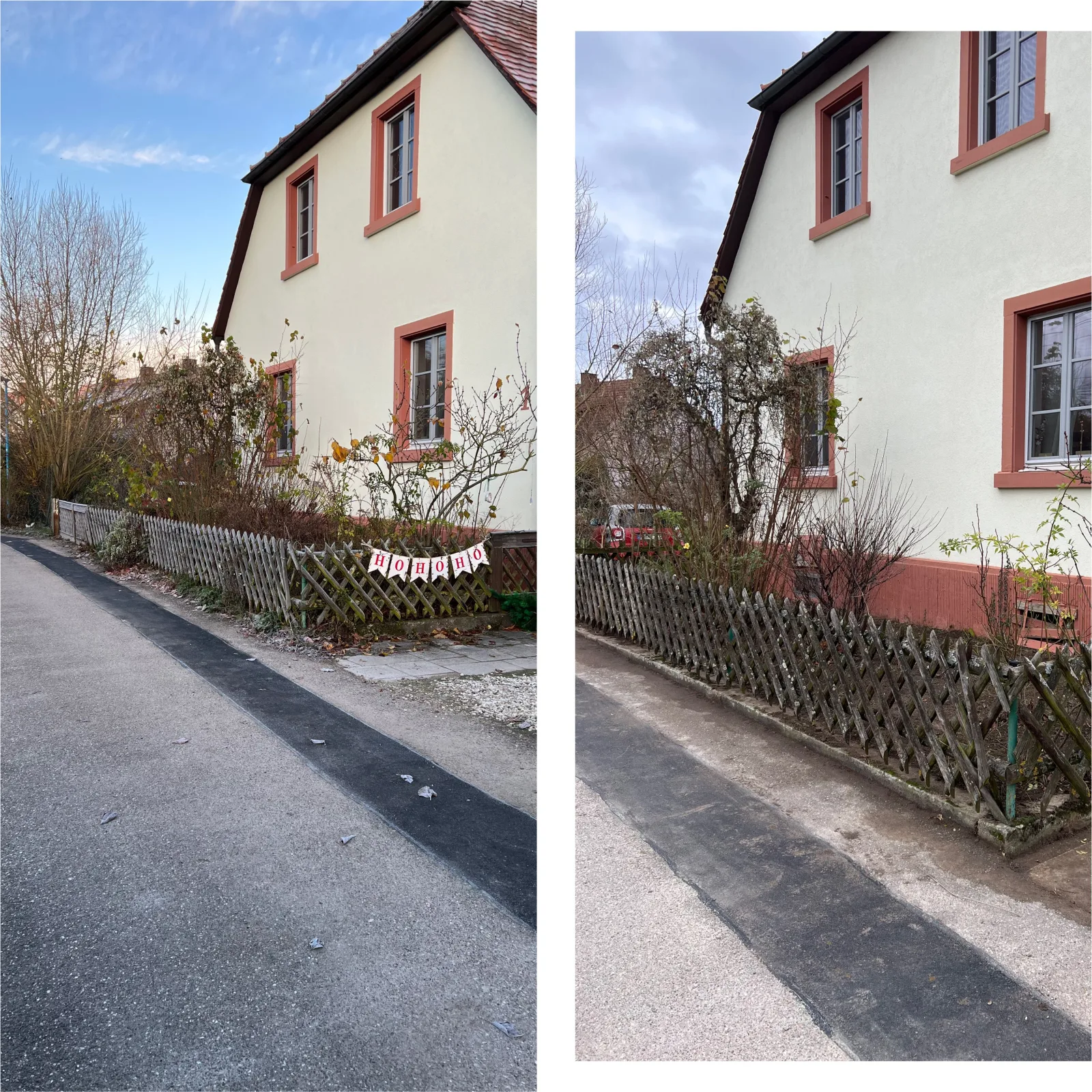 Vorgartenpflege an einem Wohnhaus