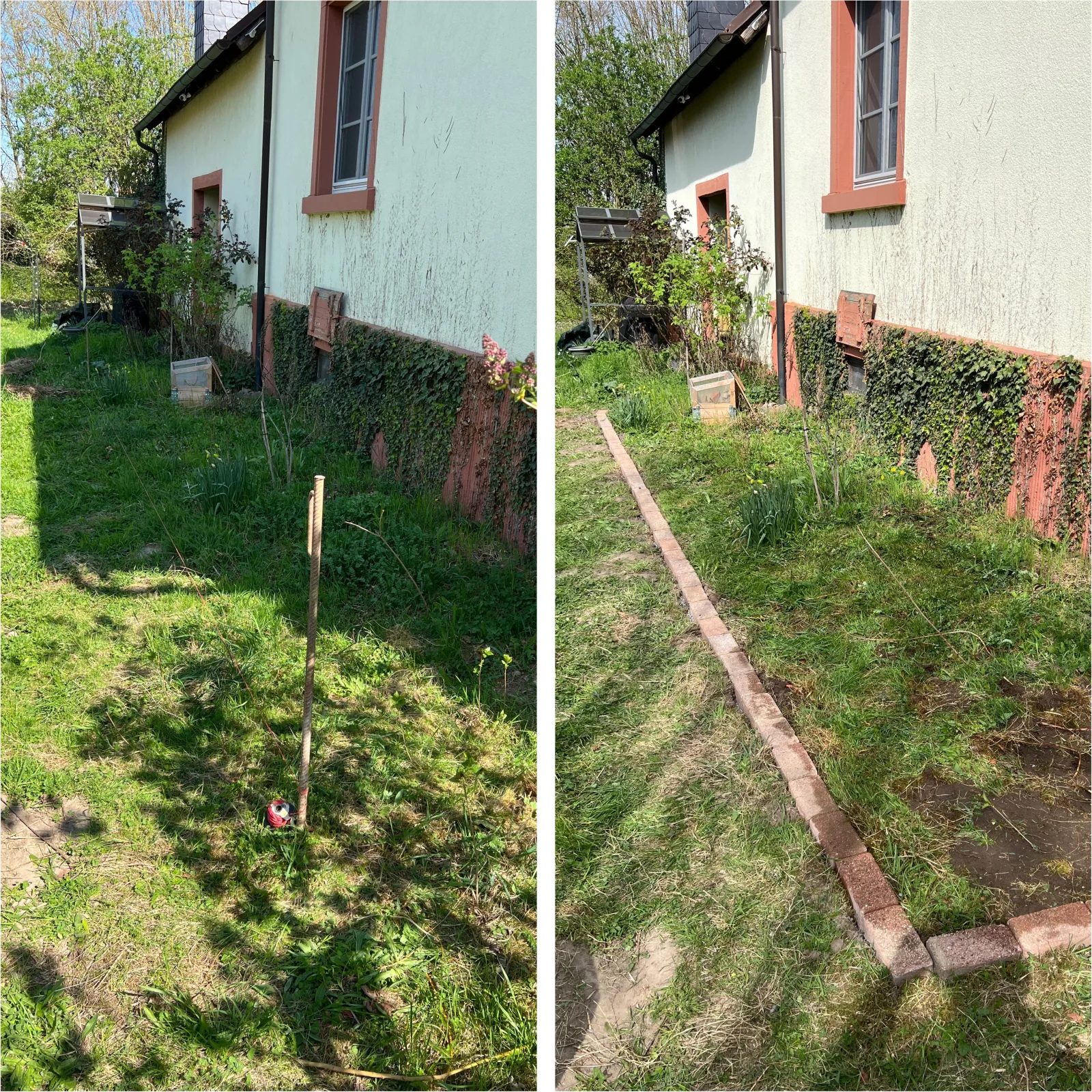 Beetkante gesetzt und Fläche vorbereitet